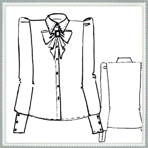 Моделирование рукава блузки со встречной складкой